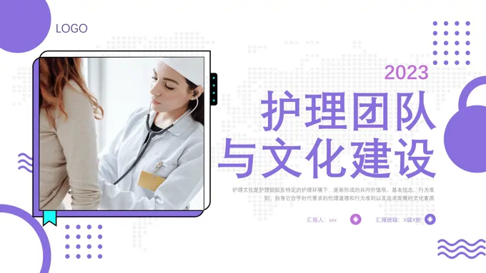 护理团队与文化建设PPT动态模板