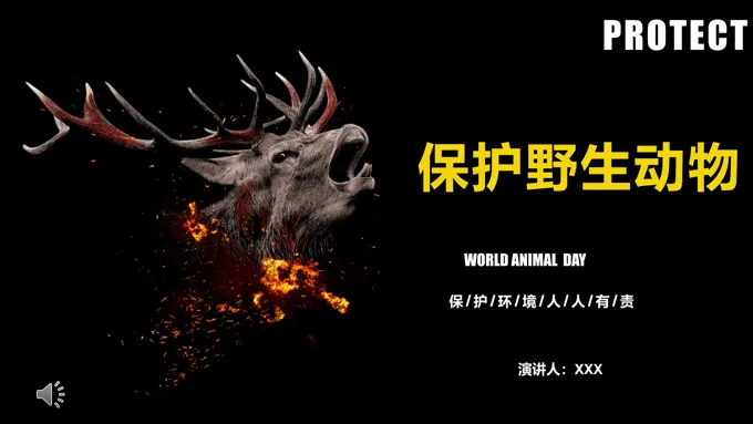 保护野生动物ppt幻灯片