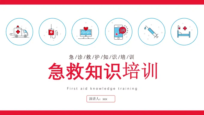 急诊急救知识培训PPT模板