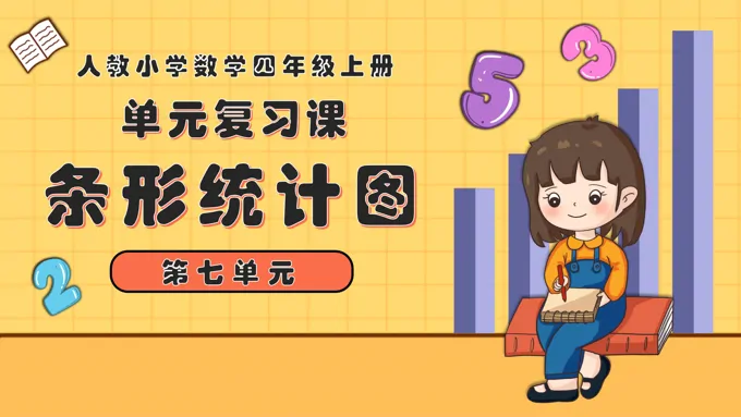 第七单元条形统计图四年级数学上册期末复习讲练测人教PPT课件含教案