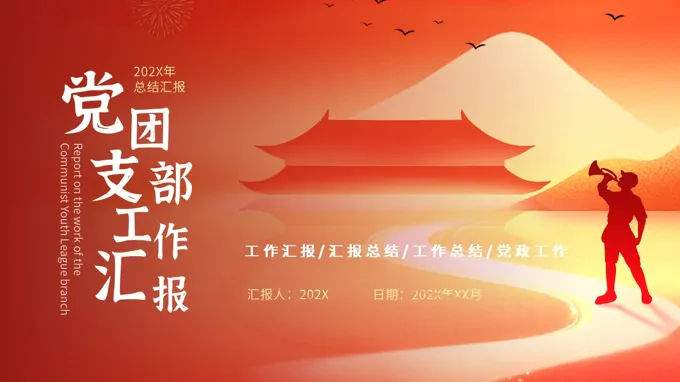 党团支部工作汇报PPT含讲稿