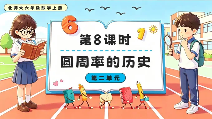第8课时  圆周率的历史 北师大六年级数学上册第二单元PPT课件（含教案）