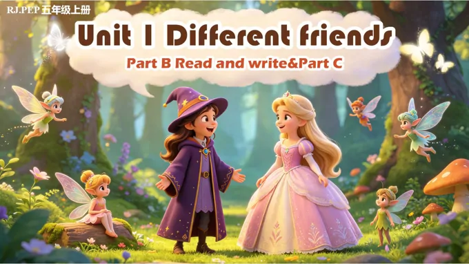 五年级英语上册人教PEP Unit 1 第6课时《Part B Read and write&Part C》ppt课件（教案）