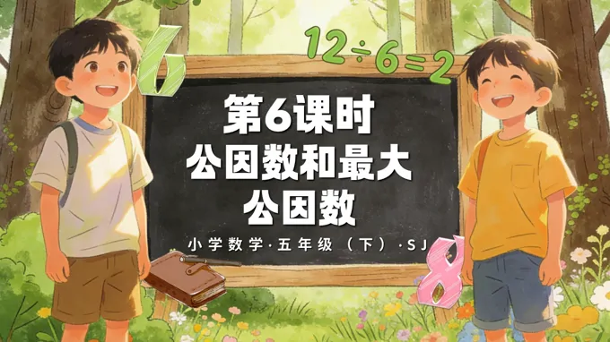 五年级数学下册苏教 第三单元第6课时《公因数和最大公因数》ppt课件（教案）