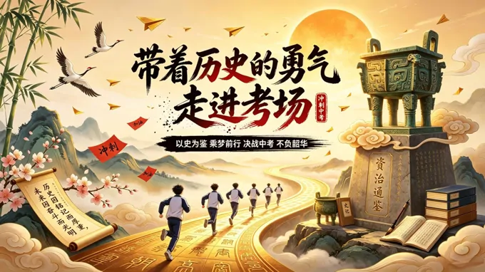 历史中考考前冲刺主题班会：带着历史的勇气，走进考场PPT含讲稿