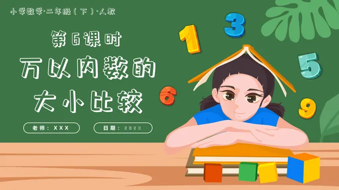 第七单元第06课时万以内数的大小比较二年级数学下册人教PPT课件含教案