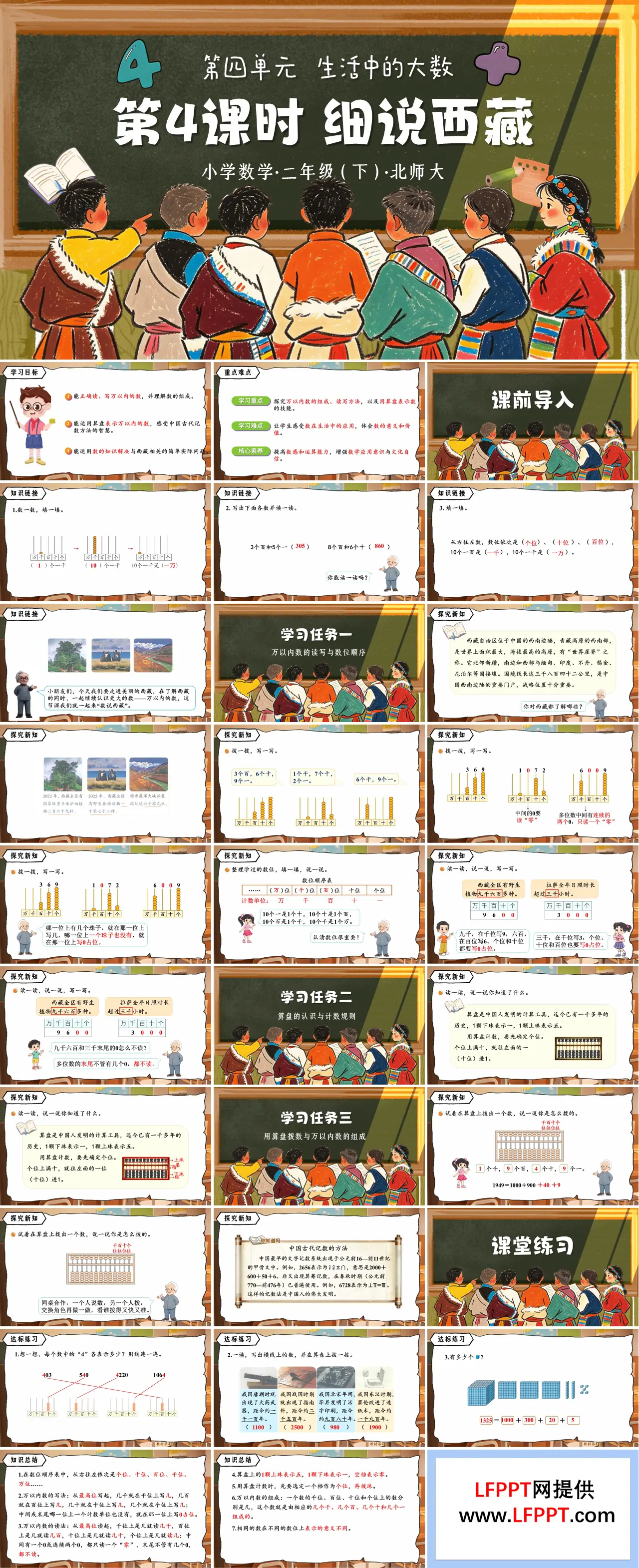 二年级数学下册北师大 第四单元 第4课时《数说西藏》ppt课件（教案）