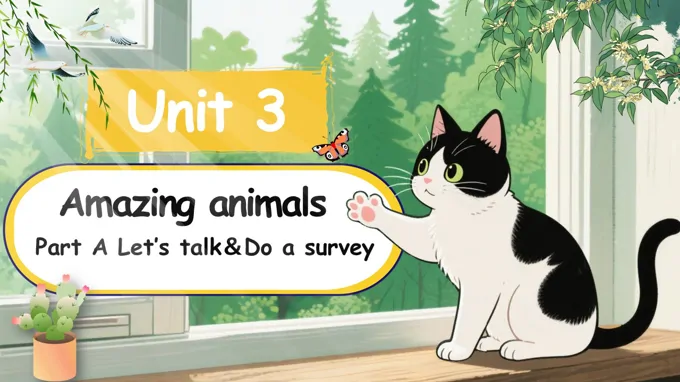 Unit3第1课时 Part A let's talk& Do a survey人教三年级英语上册PPT课件含教案
