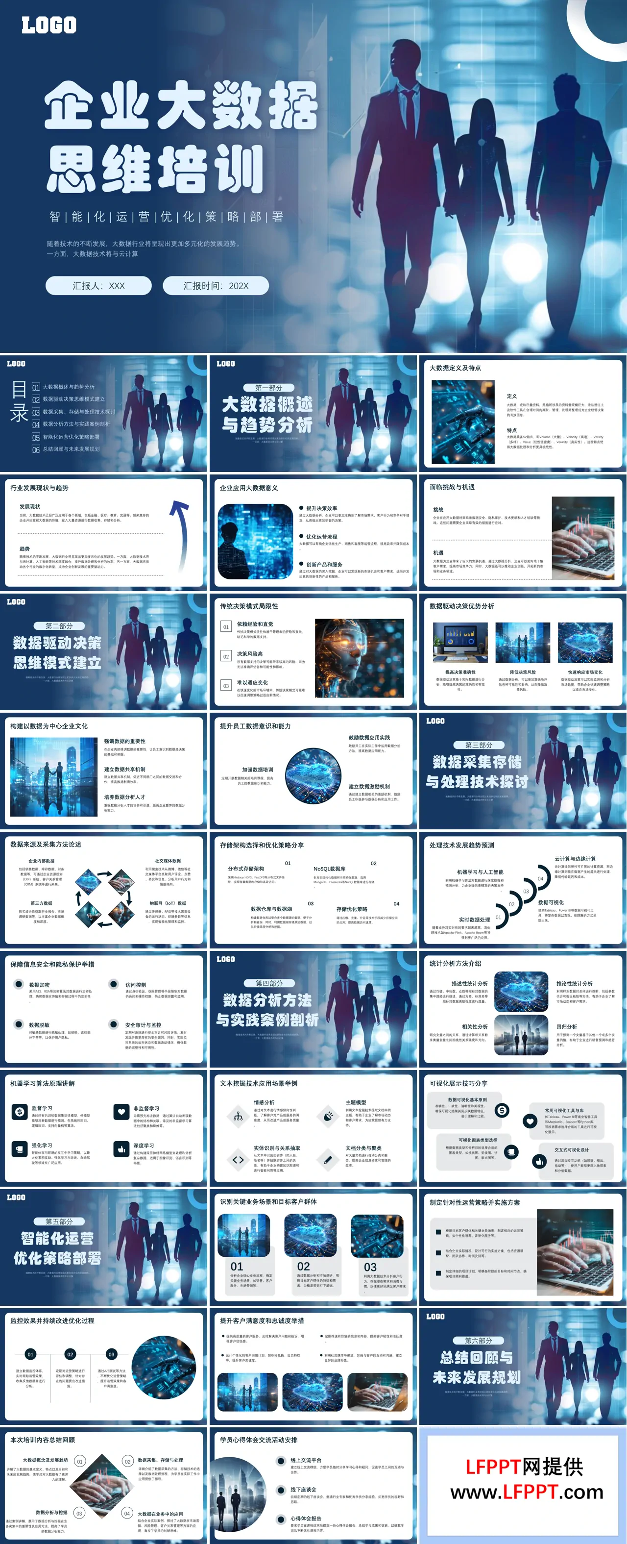 科技大数据思维PPT培训模板含讲稿