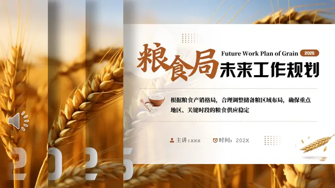 粮食局工作规划计划PPT含讲稿