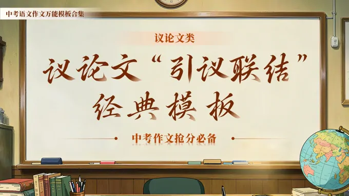 中考语文作文议论文类万能模板02《议论文 “引议联结”》ppt课件（教案+逐字稿+教学反思）