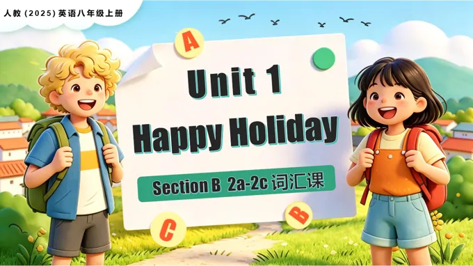 Unit 1 Happy Holiday 课时5 Section B（2a-2c）人教英语八年级上册PPT课件（含教案+导学案+分层作业）