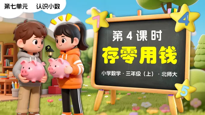 第七单元第4课时 存零用钱 三年级数学上册北师大新教材PPT课件含教案