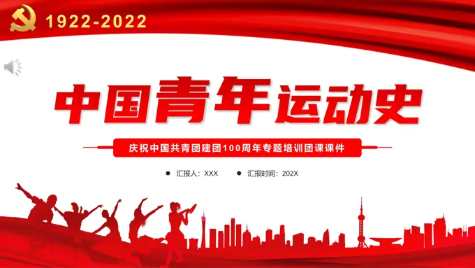 中国青年运动史PPT模板