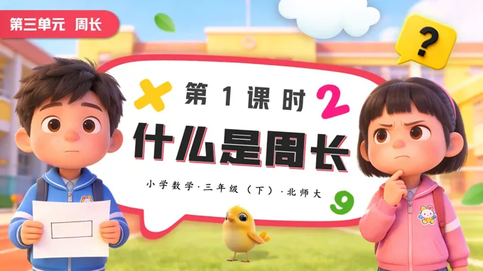 第三单元第1课时 什么是周长小学数学三年级下册北师大PPT课件（含教案+学习任务单+分层作业）