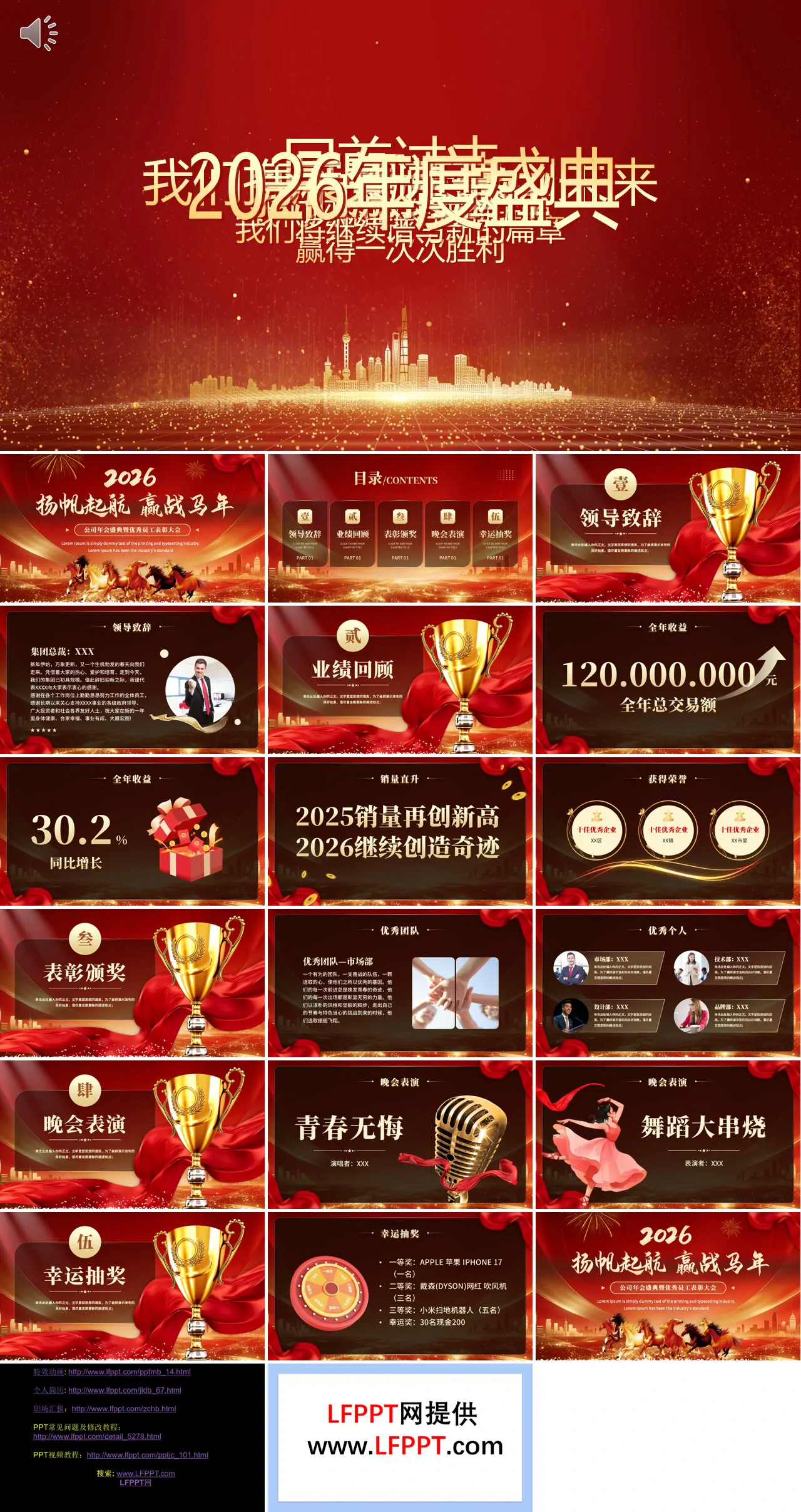 2026年度员工表彰大会PPT