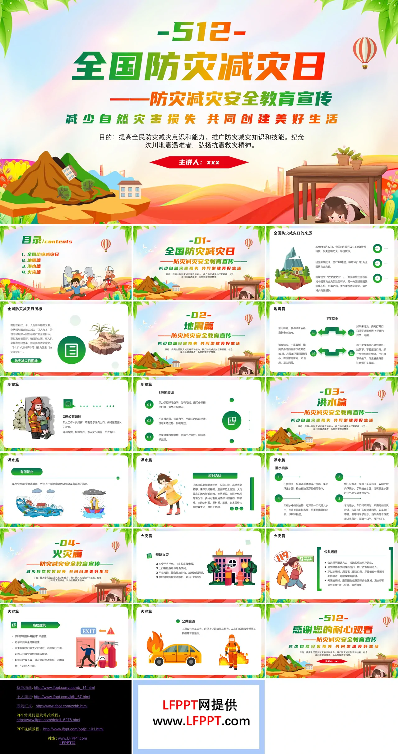 2025全国防灾减灾安全教育课件PPT含讲稿