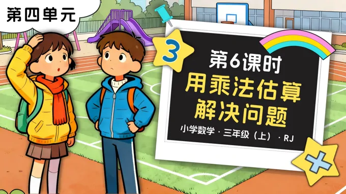 第四单元 第06课时 用乘法估算解决问题 三年级数学上册人教PPT课件含教案