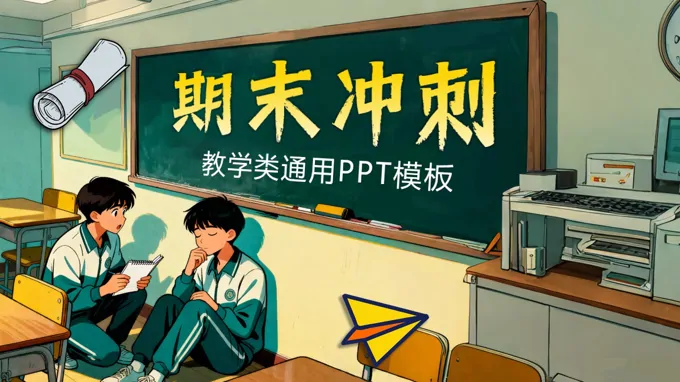 期末考试动员会期末冲刺主题班会ppt模板含讲稿
