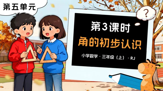 第五单元 第03课时角的初步认识三年级数学上册人教PPT课件含教案