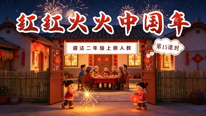二年级上册道法人教 第15课《 红红火火中国年》ppt课件（教案）