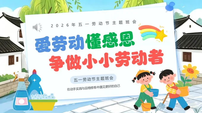 劳动懂感恩主题班会PPT含讲稿