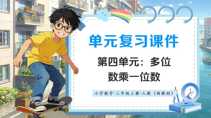 第四单元：多位数乘一位数（复习课件）数学人教三年级上册（新教材）ppt课件（复习讲义）-41页-大小10M