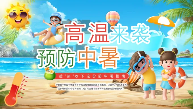 幼儿园预防中暑主题班会PPT含讲稿